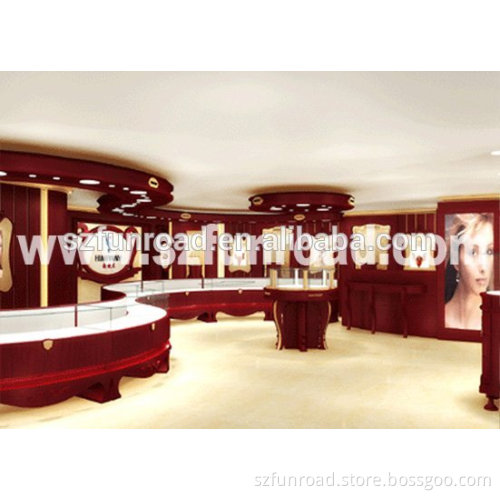 Factory Sale Jewelry Showcase Design Shop Furniture With Led Lights